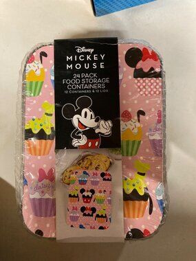 Disney Mickey Mouse 24‑Pack Food Storage Containers – Brand New